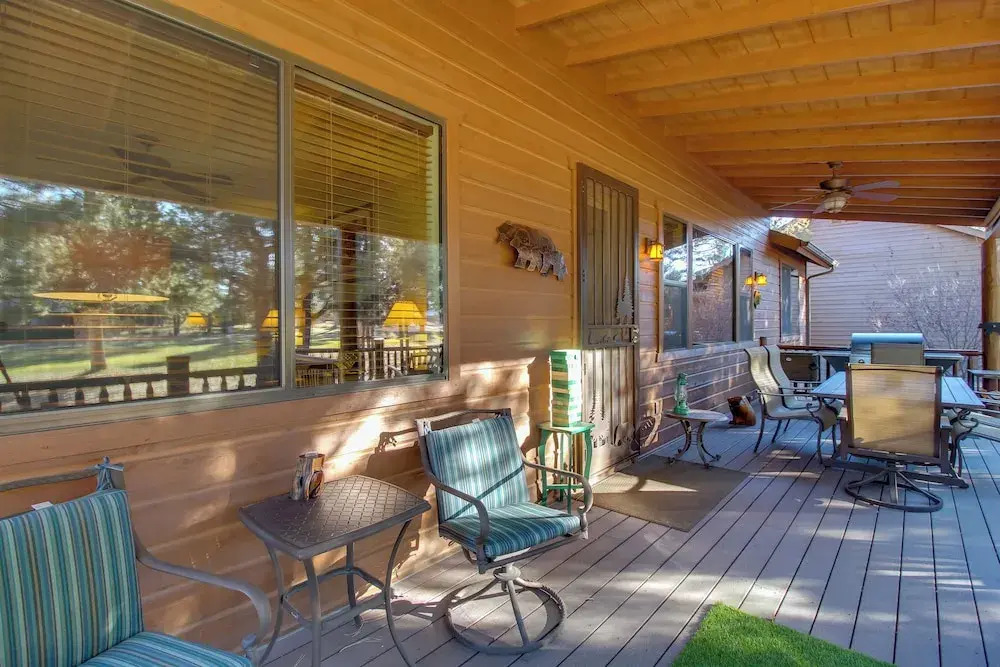 On-Site Trails and Deck Show Low Cabin!