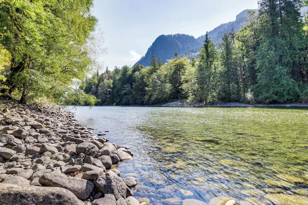 Walk to Skykomish River: Wooded Escape w/ Fire Pit