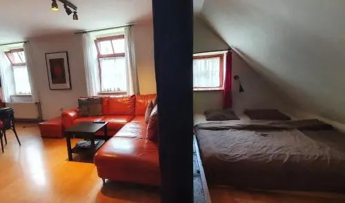 Apartmá v Rodném domě Vincenze Priessnitze v centru lázní