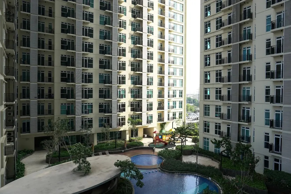 Furnished Studio with Pool View at Puri Orchard Apartment