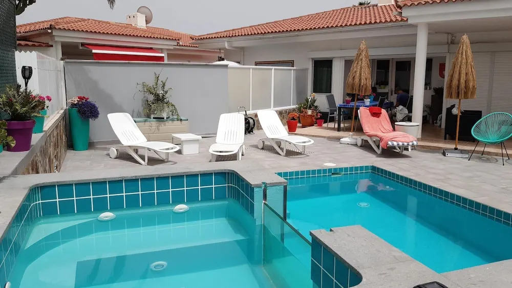 House With 2 Bedrooms in San Bartolomé de Tirajana, With Wonderful Mountain View, Private Pool, Enclosed Garden