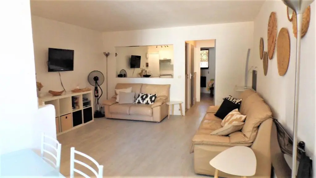 CANNES plage 2mn/45m2/vue mer/inernet/clim/parking privé