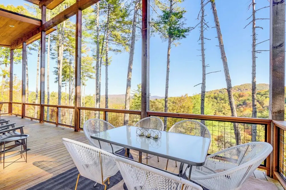 Modern Mtn Cabin w/ Deck & Views in Blue Ridge!