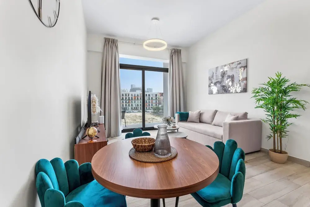 Waves - Stylish 1BR in JVC with Balcony & Pool