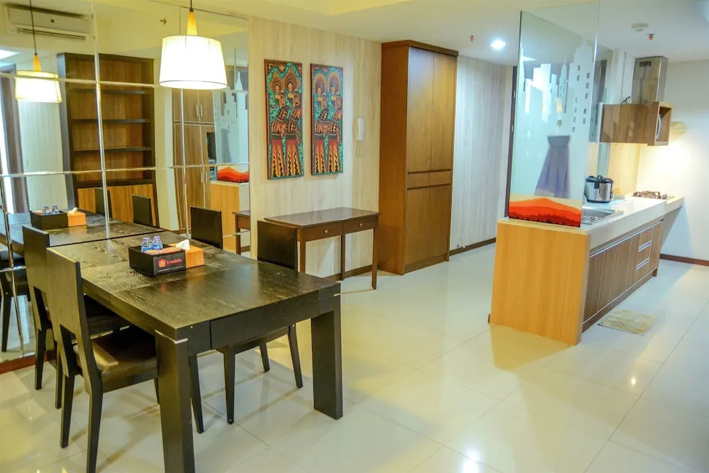 Cozy Pool View Kemang Village Residence Apartment with Direct Access To Mall