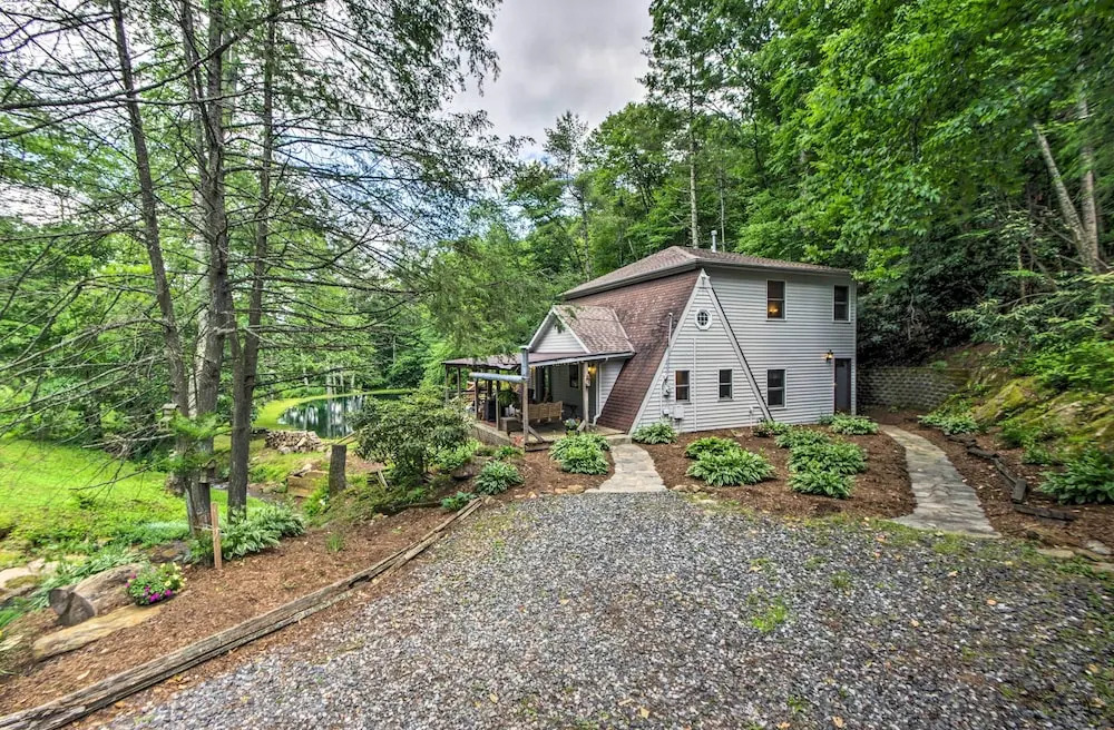 Serene Todd Getaway w/ Private Pond & Creek Views!