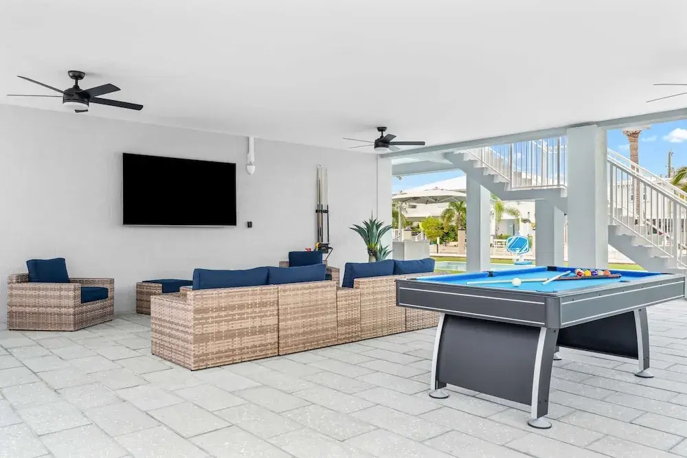 Saltwater Social Game Room Pool Dock Views
