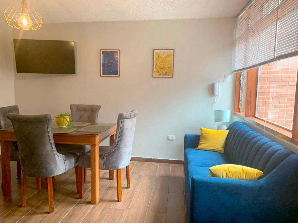 Hermoso dpto amoblado, 1 piso, wifi, terraza y cochera en San Miguel