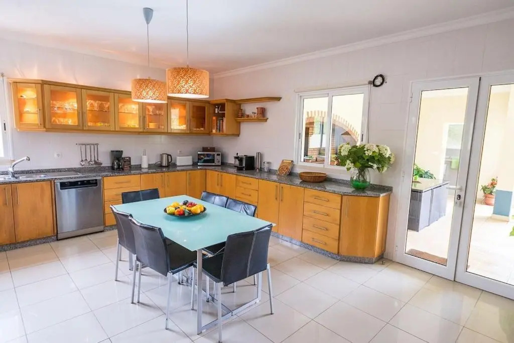 Luxury villa with private heated pool, garden and views of the sea and mountains