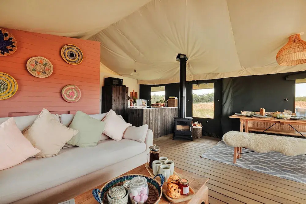 Safari Tent in Stiffkey Valley With Fire Pit