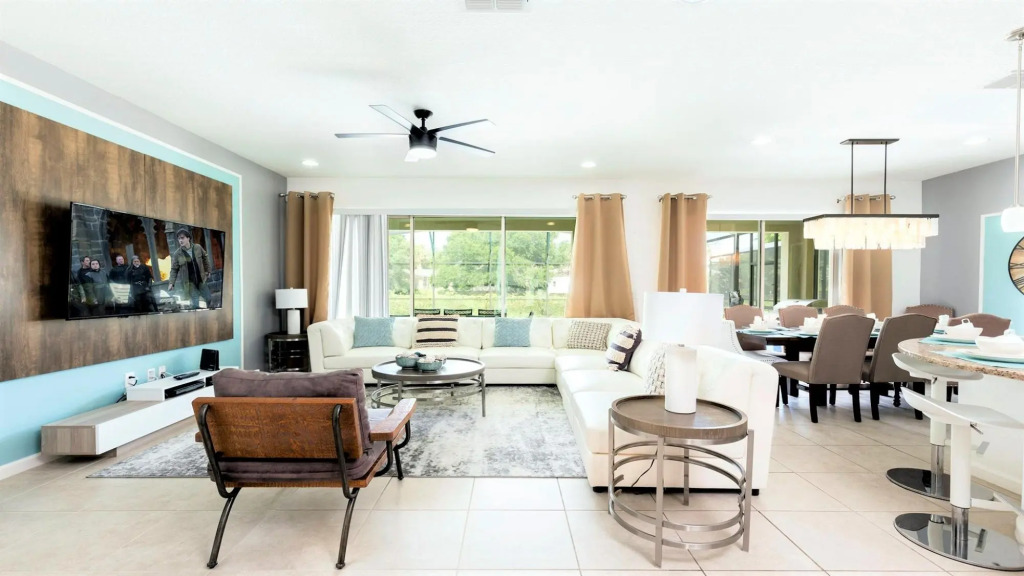 Modern 8BR Villa w Pool SPA Close to Disney