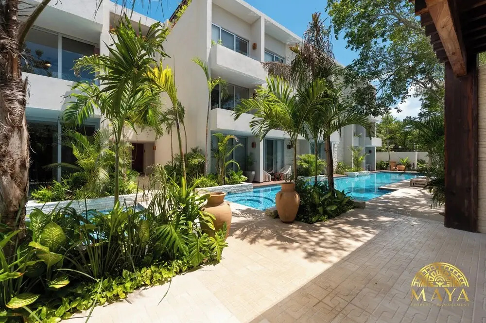 NHOA 205B Lux 1BR Condo Pool View in Aldea Zama