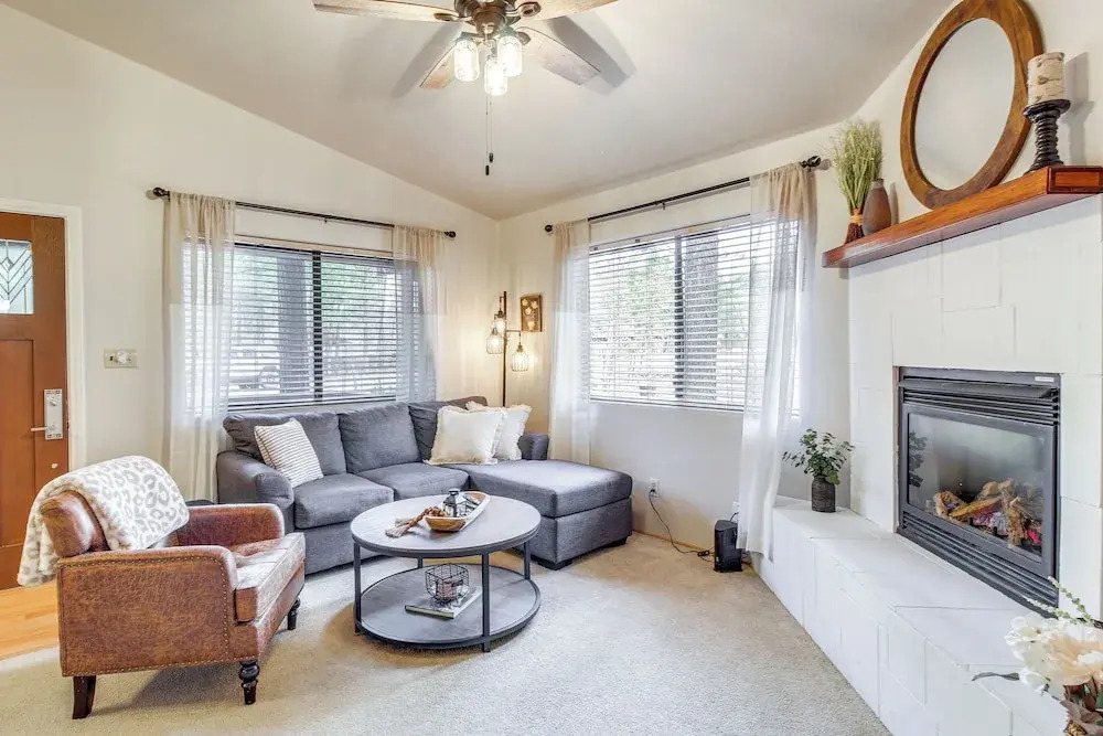 Updated Deck & Fireside Table: Pinetop Cottage