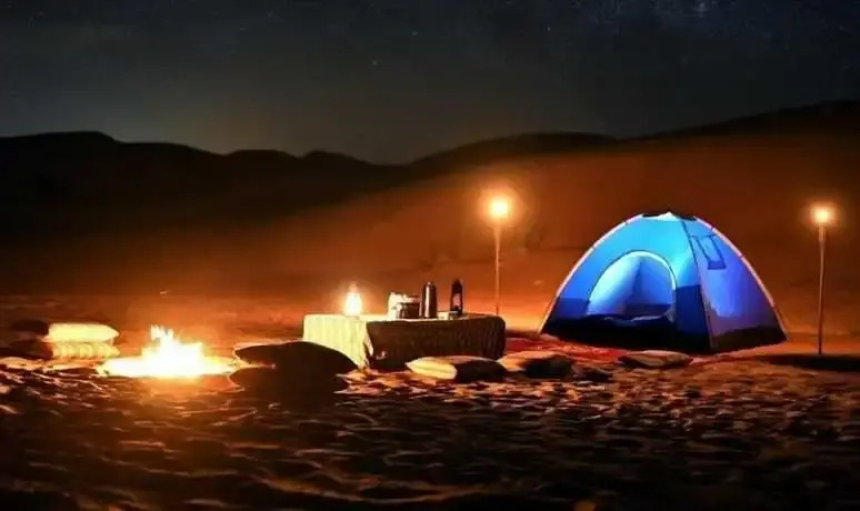 Overnight Campsite Stay in Desert