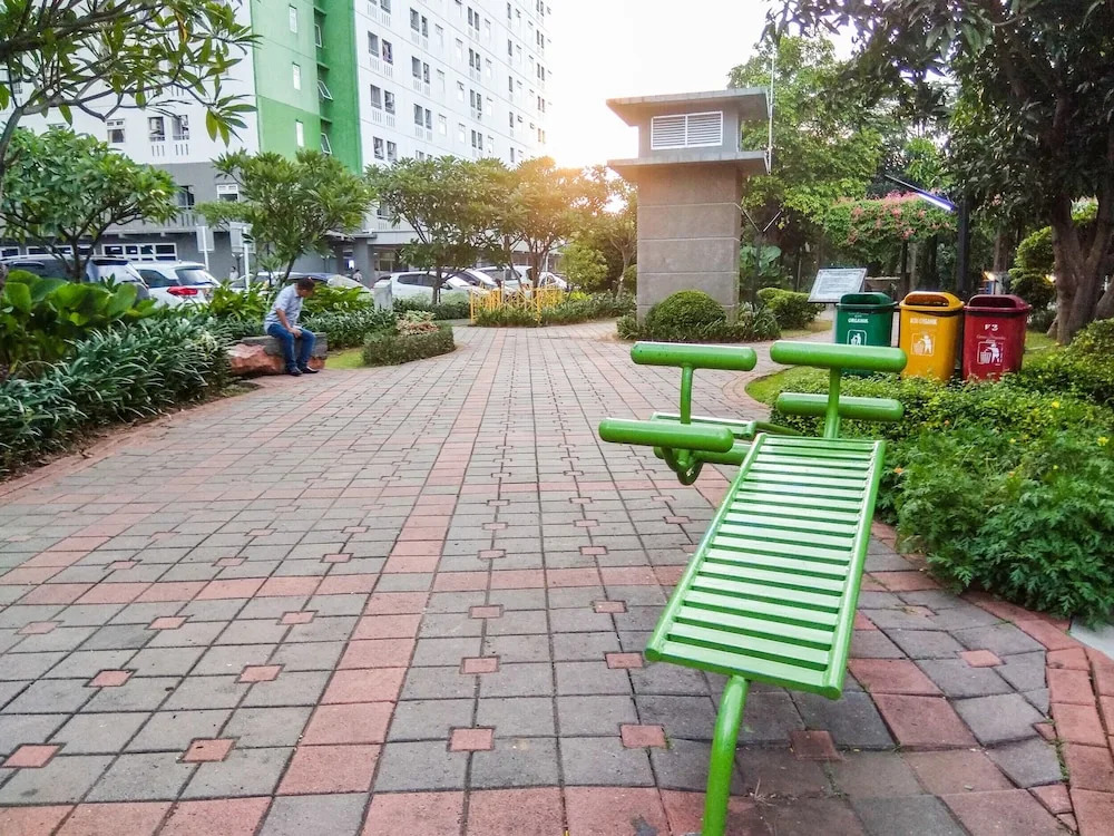 Furnished Green Pramuka 1BR Apartment with Modern Style and City View