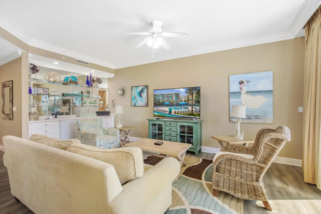 Condo on bay with boat launch and multiple pools