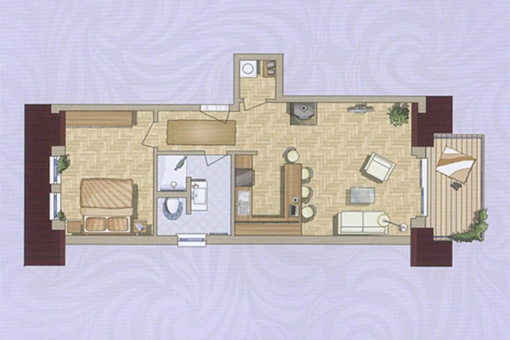Les Belles, Haus Bastien, FW Noble, Whg 9