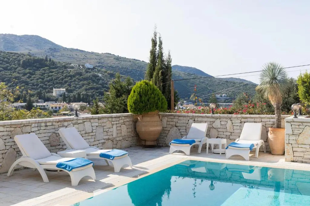 Kassiopi View Villas-Corfu-Villa Christos-4 bedrooms-big private pool-sea view-prime location