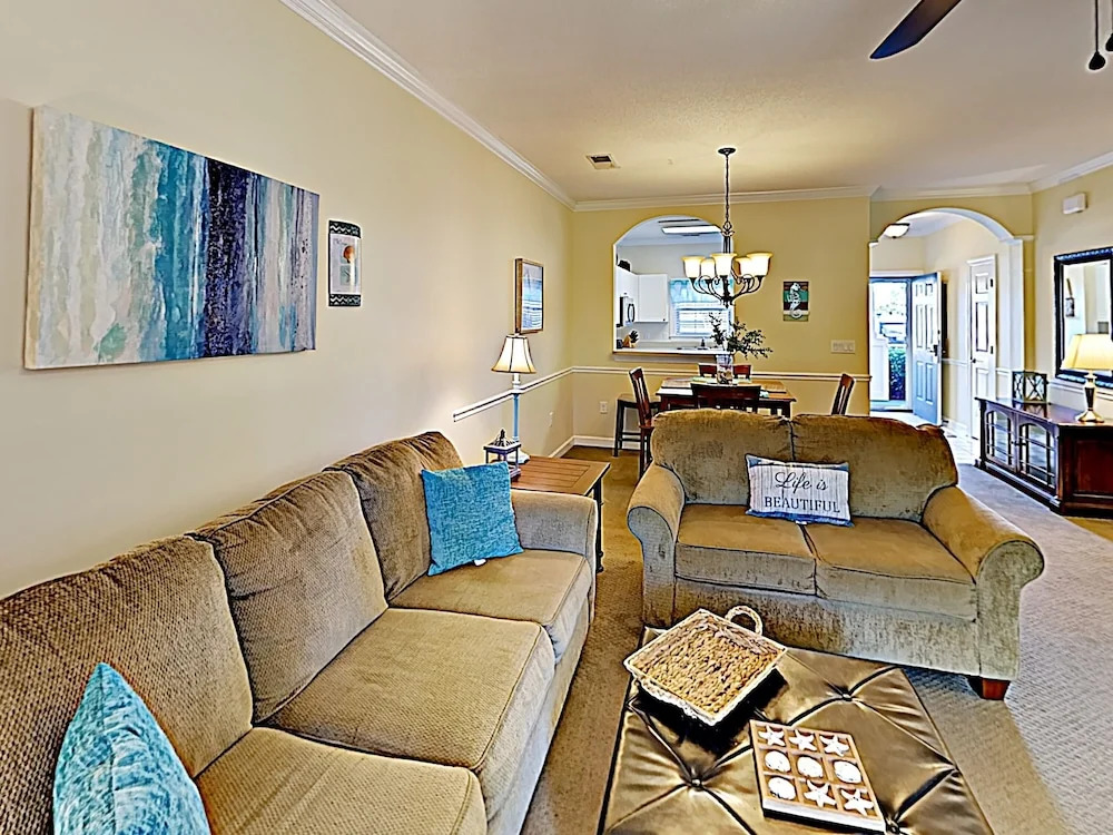New Listing! Coastal W/ Pools On Golf Course 2 Bedroom Condo