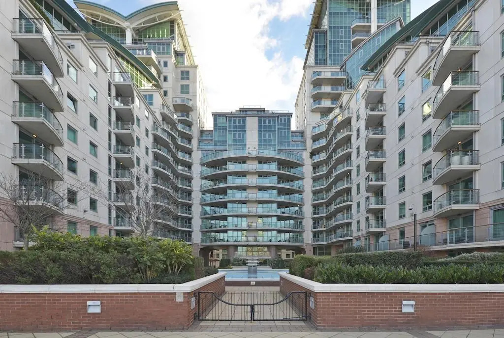 Riverside Apartments by River Thames, in Central London