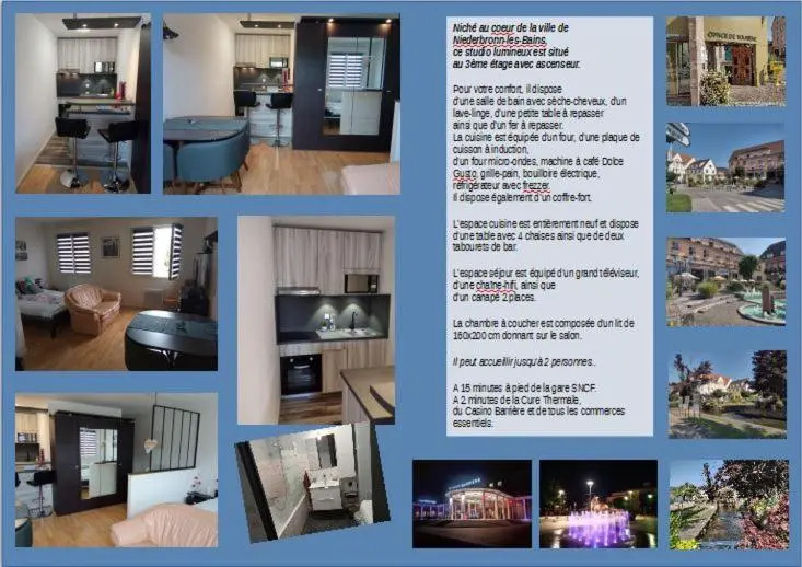 Charmant studio classé 3 étoiles au coeur de Niederbronn-les-Bains