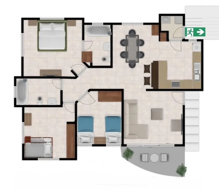 4DR Inviting 3-Bedroom Stay Santo Domingo