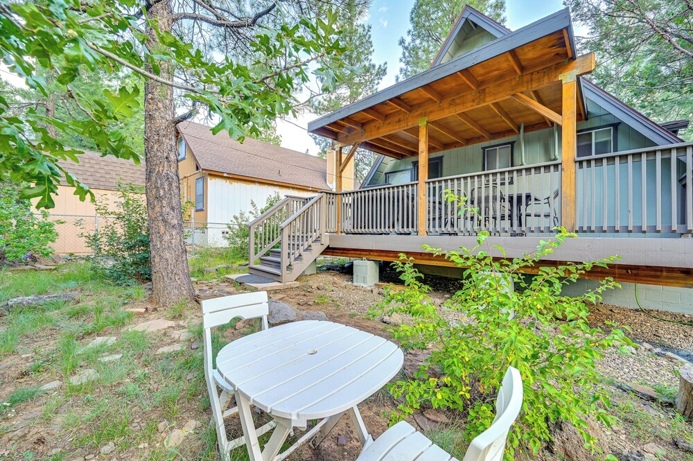 Deck & Grill: A-Frame Cabin in Munds Park