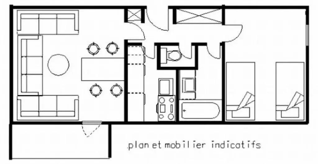 Résidence Carroley A - 2 Pièces pour 5 Personnes 94