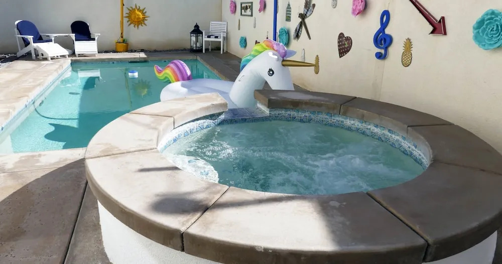 Large Home with Pool + Hot Tub, Close to Shopping home