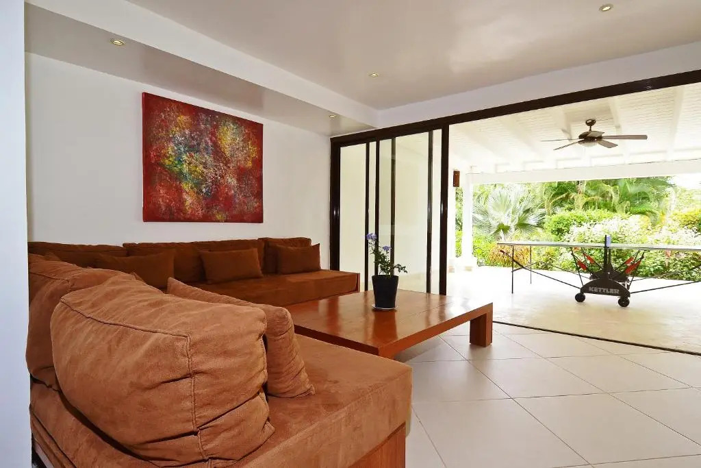 Las Terrenas Front Beach And Garden Villa with private staff