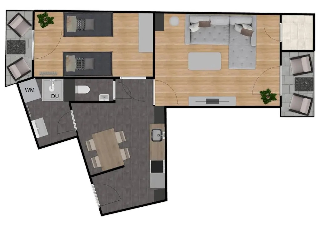 Smarte Dachgeschosswohnung mit 2 Terrassen direkt am Hauptbahnhof