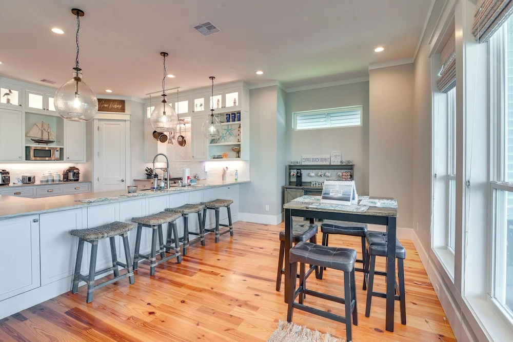 Walk to Beach! Bayfront Port Bolivar Home w/ Dock