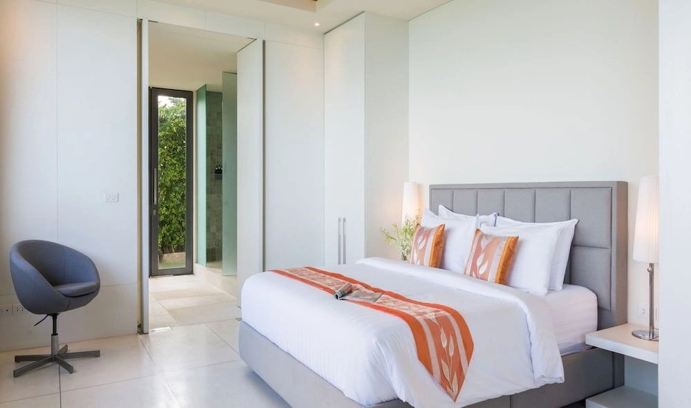 Villa Natha, world-class sea view, gym, massage room, cinema, full service with private dining, north Chaweng