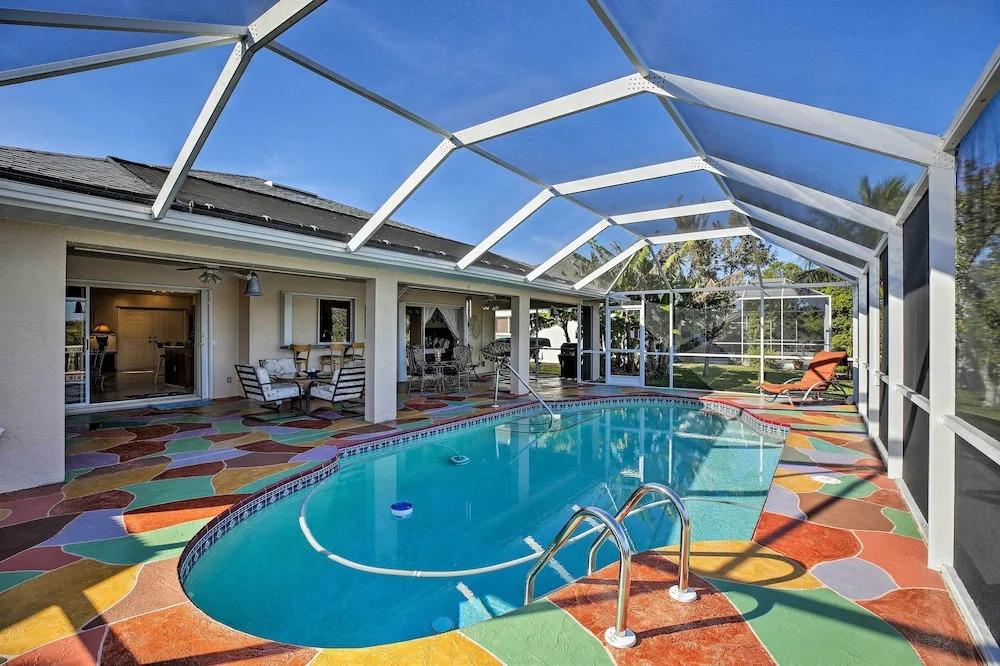 Canal-view Home w/ Lanai in Cape Coral!