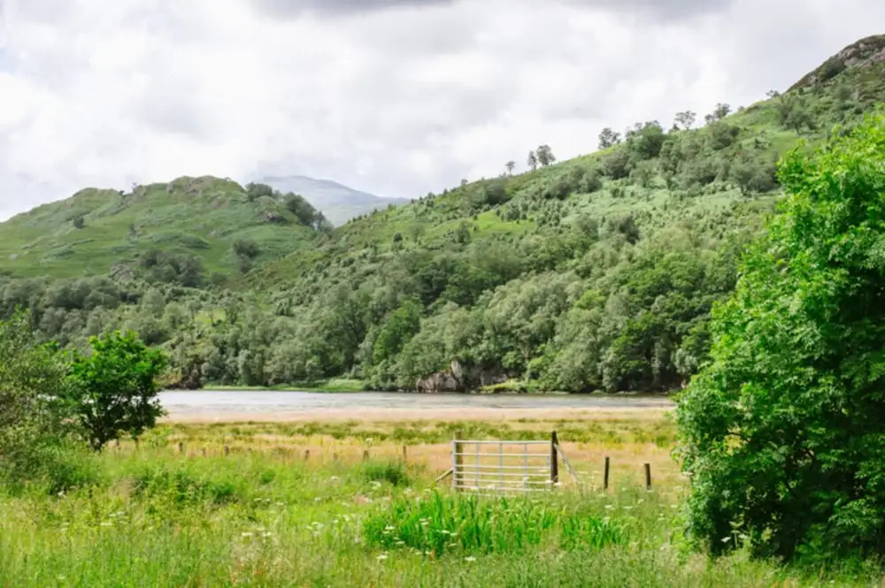 Lapwing Lodge with loch and mountain view