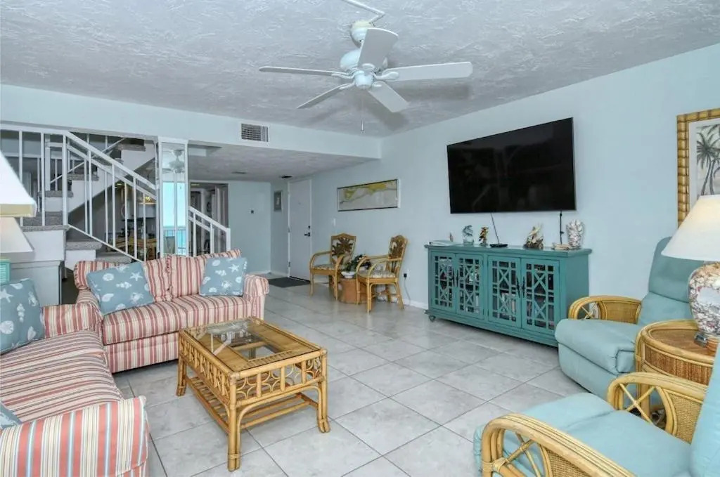 LaPlaya 201C Breathtaking Gulf panorama from this corner end unit with a private stairway to the beach