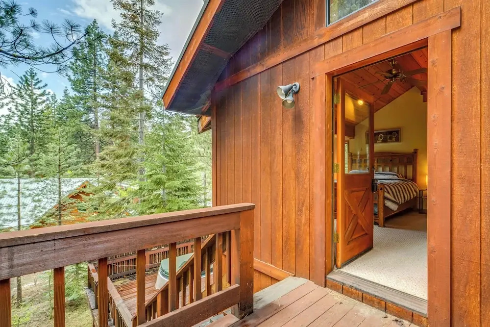 Deck w/ Hot Tub: Serene Cabin in Truckee