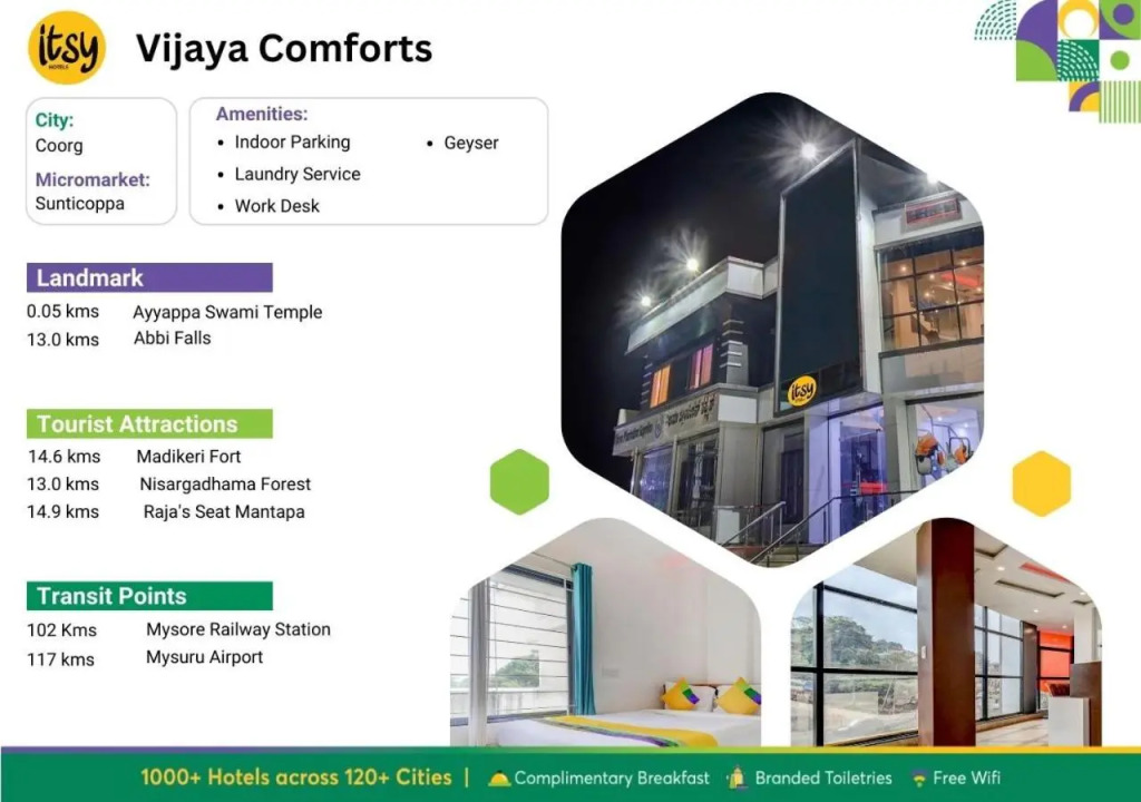 Itsy Hotels Vijaya Comforts, with BAR & restaurant