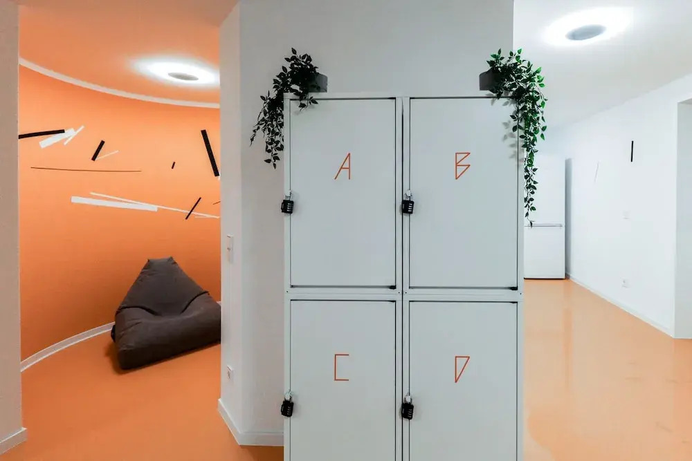 Modern hostel room for 3