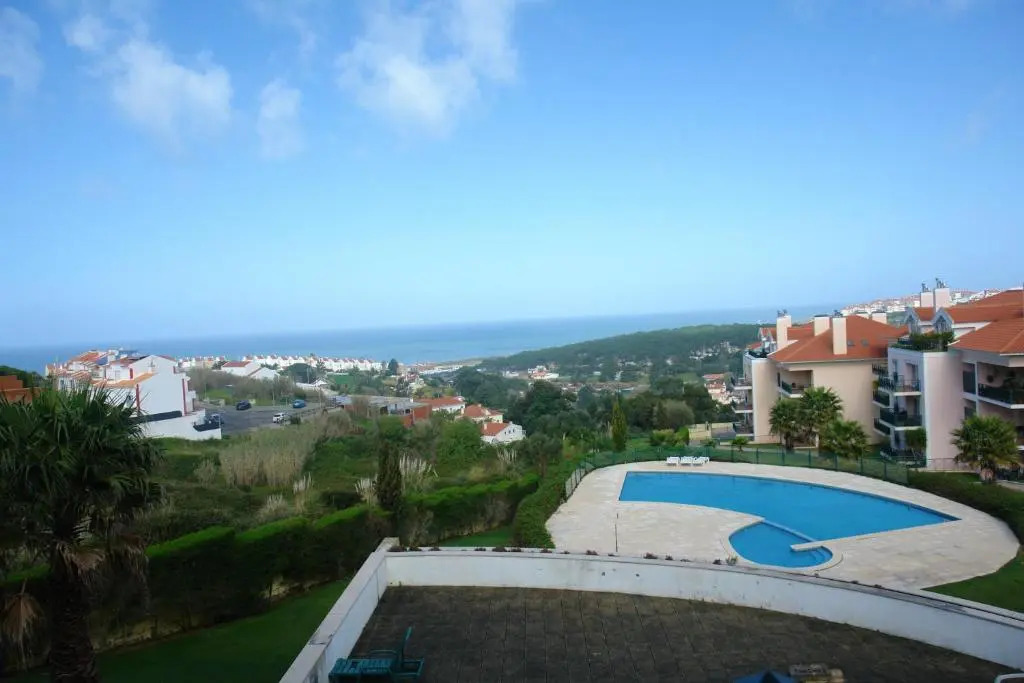 Apartment with 2 bedrooms in Ericeira with wonderful sea view shared pool terrace 1 km from the beach