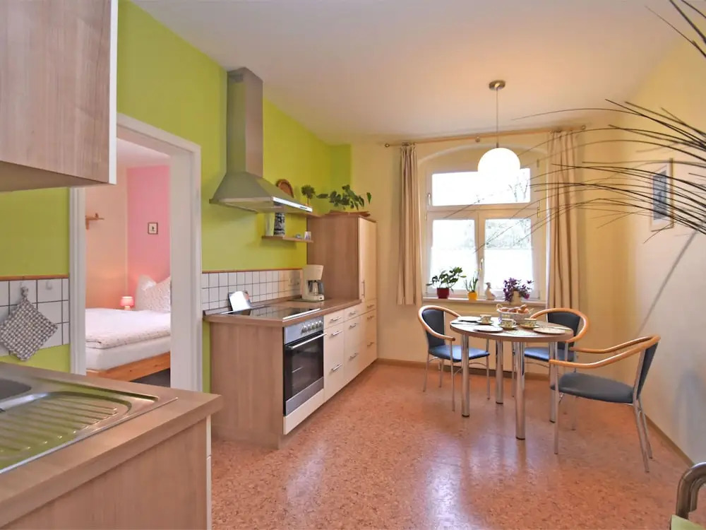 Apartment in Mülsen With Balcony, Heating, Garden Furniture
