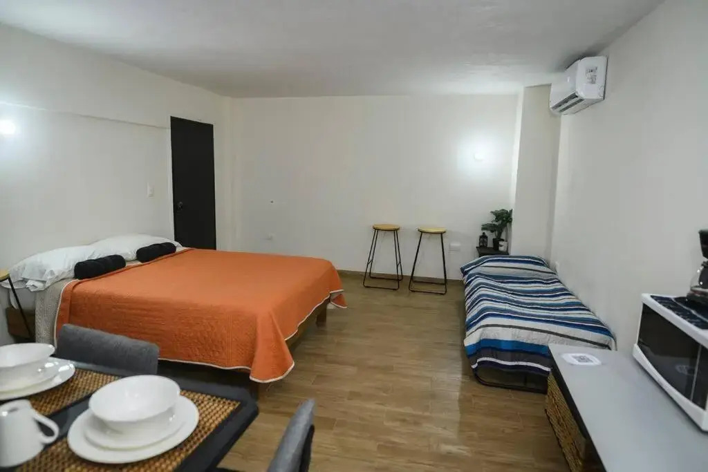 Nuevo Departamento de 2 recamaras con aire acondiconado, parking, wifi 70mb, refrigerador, micro,fregadero,licuadora,parrilla,utensilios de cocina, D5