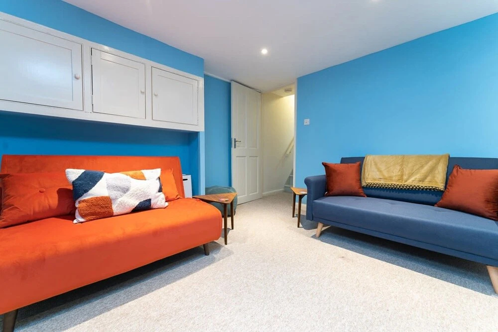 Host Stay Blue Hues on Over Street