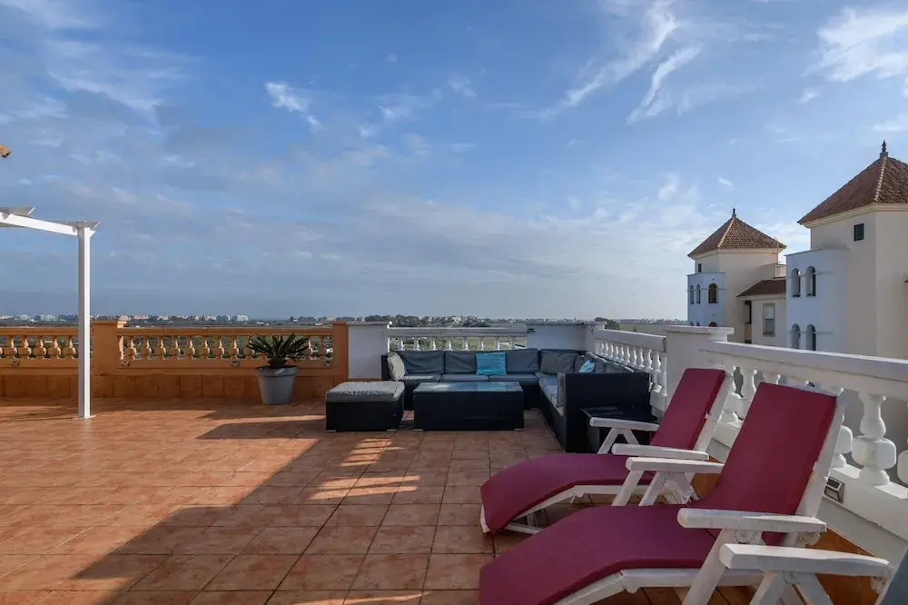 Penthouse With Sea & Golf Views