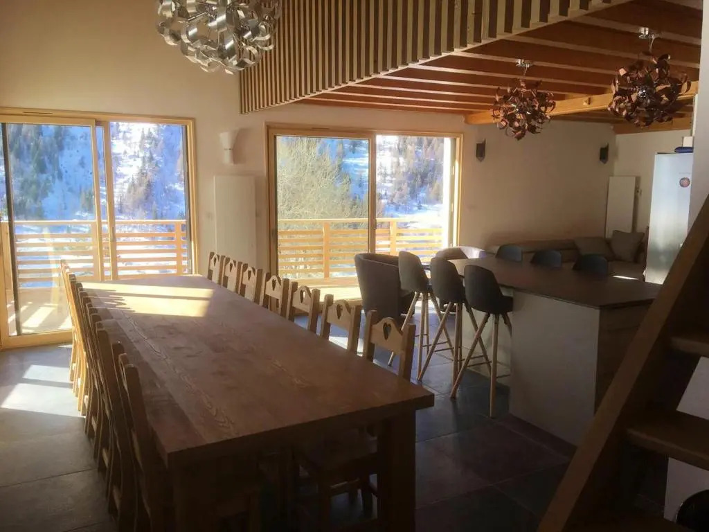 Chalet de 6 chambres a Valmeinier a 500 m des pistes avec jardin amenage et wifi