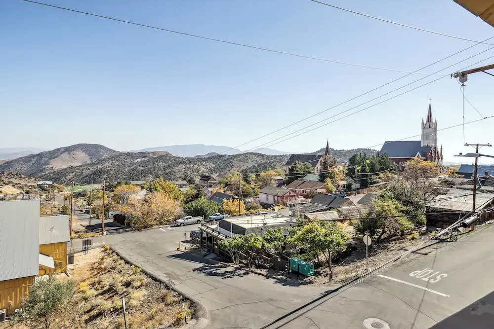 Mountain-view Deck: Stylish Virginia City Apt!