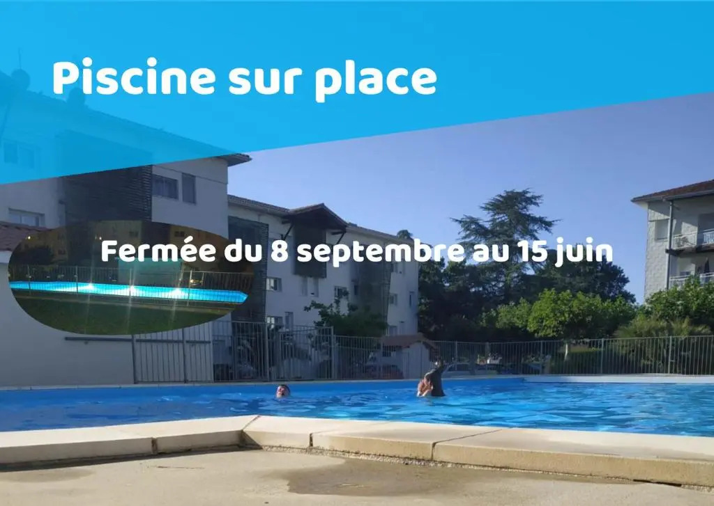 Capitaine Némo T2 4pers, piscine, parking privé, lits faits, serviettes de toilette