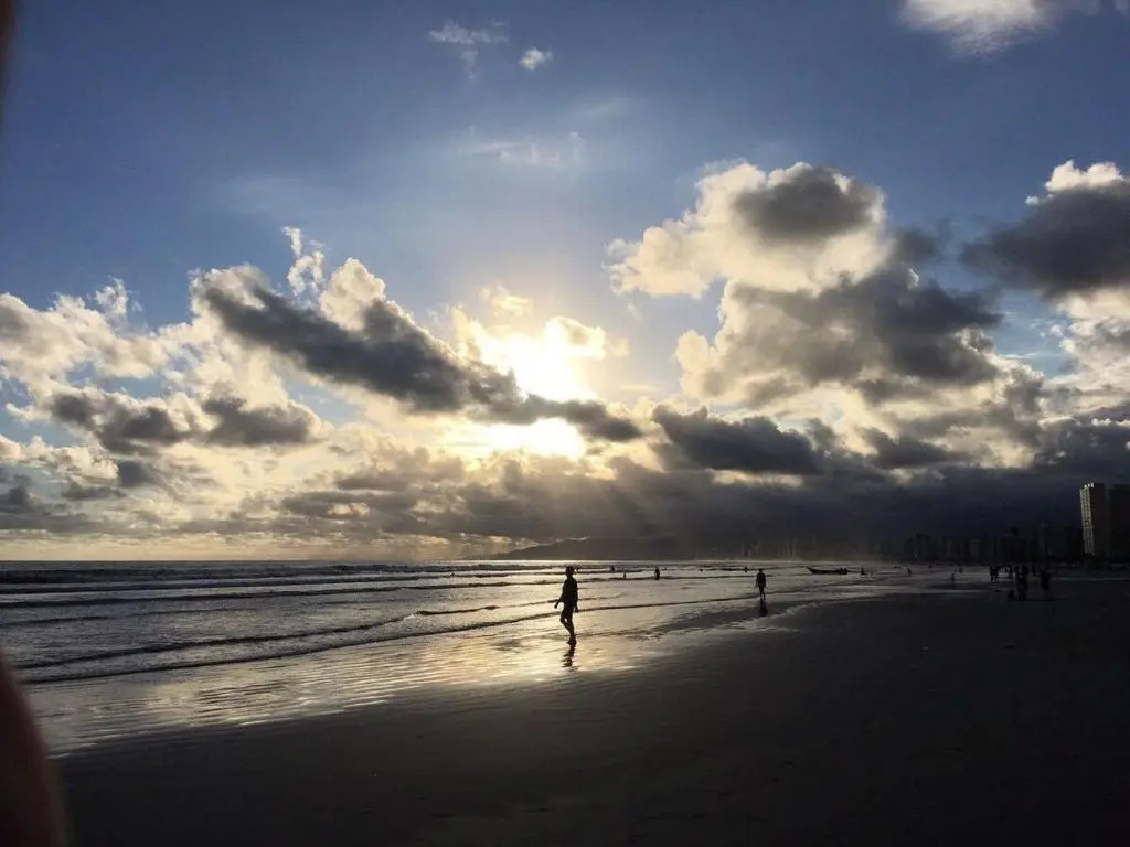 Pé na areia