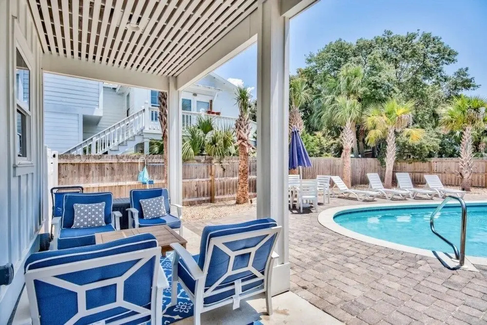 Crystal Gem Heated Pool Beach Chair Setup