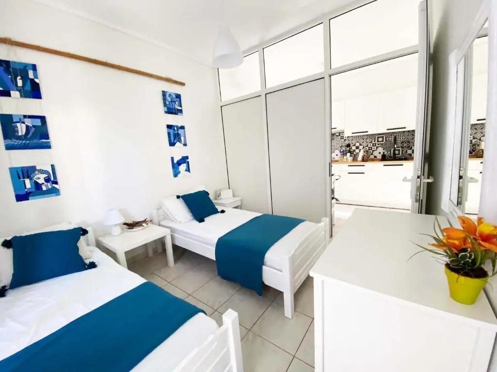 Cozy Apartment in Skala Fourkas,2 BR, 100m/Beach